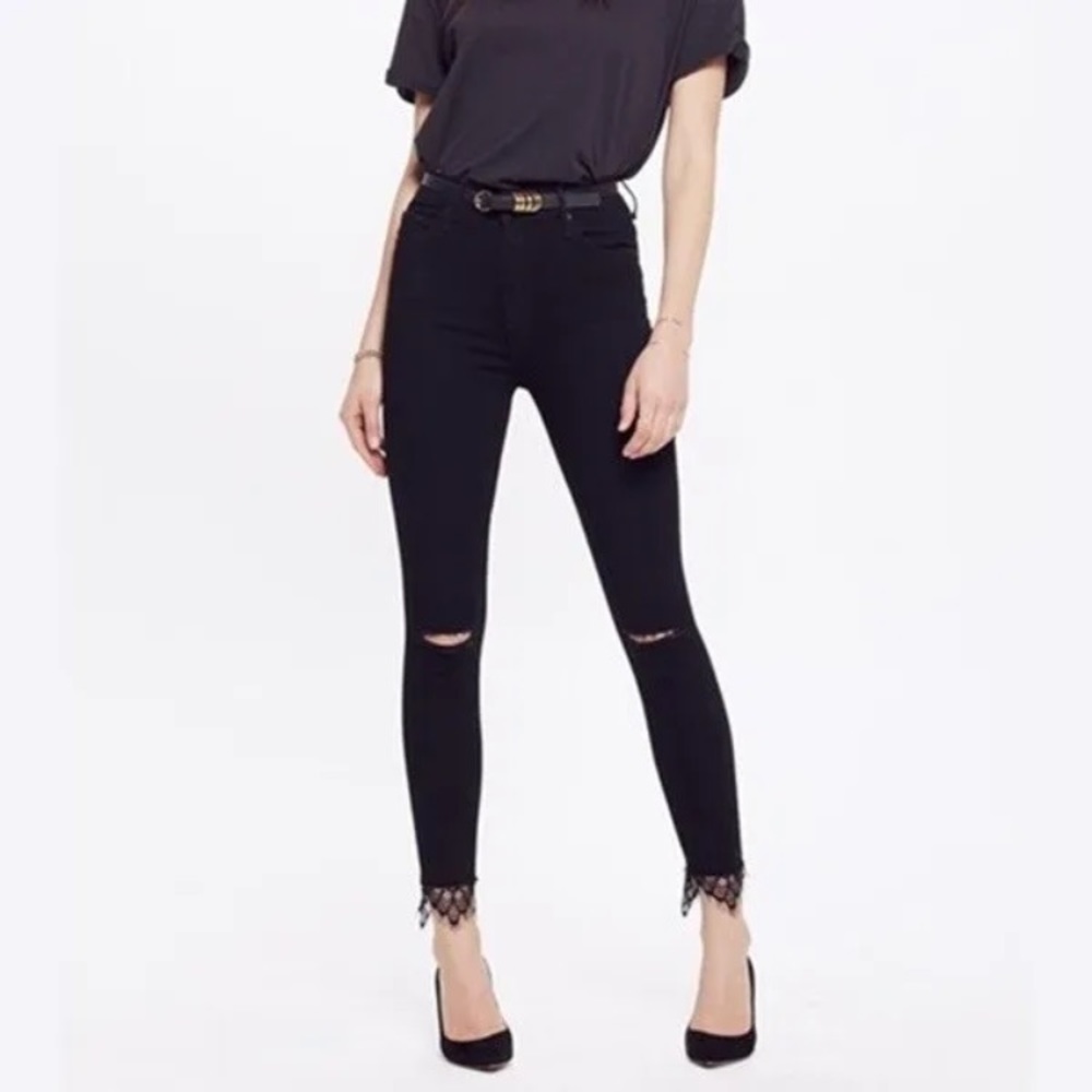 MOTHER JEANS SWOONER 31 BAA BAA BLACK SHEEP